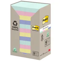 Post-it® Haftnotiz Recycling Notes Tower Pastell Rainbow 38 x 51 mm (B x H) 24 Block/Pack.