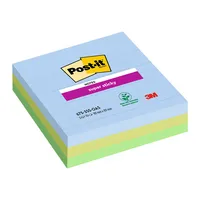 Post-it Haftnotizen 675-3SS-OAS, Super Sticky Oasis, 101x101mm, farbig sortiert (denimblau/limonengrün/immergrün), quadratisch 405459692 3 Stück