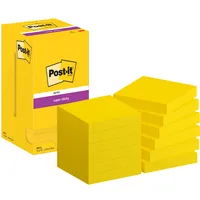 3M Haftnotizen 654-S, Super Sticky Notes, 76x76mm, narzissengelb, quadratisch 4064035065652 3M 12 Stück