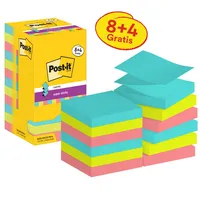 3M Haftnotizen R330-SSCOS-P8+4, Super Sticky Z-Notes Cosmic Collection, 76x76mm, farbig sortiert, quadratisch 4064035065584 3M 12 Stück