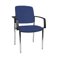 Topstar Besucherstuhl Medical 10, blau / chrom, mit Armlehnen, 4-Fuß-Gestell 4014296799421 Topstar