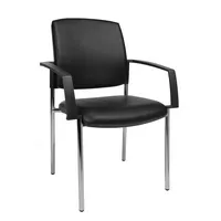 Topstar Besucherstuhl Medical 10, schwarz / chrom, mit Armlehnen, 4-Fuß-Gestell 4014296755229 Topstar