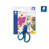 Staedtler Kinderschere Noris Club, Metall, rostfrei, 14cm, Linkshänder, edelstahl/blau 4007817965023 Staedtler