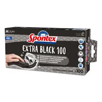Spontex Einweghandschuhe Extra Black, Vinyl, schwarz, Größe 7 / S, 3384129330079 Spontex 100 Stück