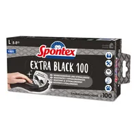 Spontex Einweghandschuhe Extra Black, Vinyl, schwarz, Größe 8 / M, 3384129330086 Spontex 100 Stück