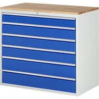 RAU GmbH RAU Schubl.schrank 1145x650x1035mm B-Top-25mm 6xSchublade-TA l.gre.bl 4040376055224 RAU GmbH