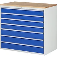 RAU GmbH RAU Schubl.schrank 1145x650x1035mm B-Top-25mm 7xSchublade-TA l.gre.bl 4040376093387 RAU GmbH