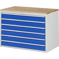 RAU GmbH RAU Schubl.schrank 1145x650x825mm B-Top-25mm 6xSchublade-TA l.gre.bl 4040376188106 RAU GmbH