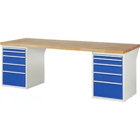 RAU GmbH RAU Werkbank 2500x900x890mm 10xSchublade-TA l.gre.bl 4040376121028 RAU GmbH