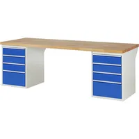 RAU GmbH RAU Werkbank 2500x900x890mm 8xSchublade-TA l.gre.bl 4040376250797 RAU GmbH