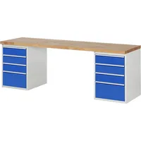 RAU GmbH RAU Werkbank 2500x700x890mm 8xSchublade-TA l.gre.bl 4040376248954 RAU GmbH