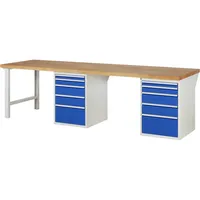 RAU GmbH RAU Werkbank 3000x900x890mm 10xSchublade-TA l.gre.bl 4040376228086 RAU GmbH