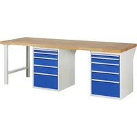 RAU GmbH RAU Werkbank 2500x900x890mm 10xSchublade-TA l.gre.bl 4040376223432 RAU GmbH