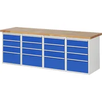 RAU GmbH RAU Werkbank 2500x700x890mm 16xSchublade-TA l.gre.bl 4040376260796 RAU GmbH