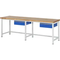 RAU GmbH RAU Werkbank 2500x700x840-1040mm 2xSchublade-TA l.gre.bl 4040376042217 RAU GmbH