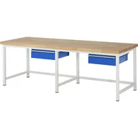 RAU GmbH RAU Werkbank 2500x900x840-1040mm 2xSchublade-TA l.gre.bl 4040376227980 RAU GmbH