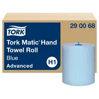Tork Rollenhandtücher Matic Advanced 290068, Außenabrollung, 2-lagig, blau, Recyclingpapier 7322540122923 Tork 6 Stück