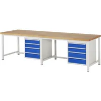 RAU GmbH RAU Werkbank 3000x900x840-1040mm 8xSchublade-TA l.gre.bl 4040376269478 RAU GmbH