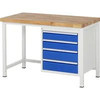 RAU GmbH RAU Werkbank 1250x700x840-1040mm 4xSchublade-TA l.gre.bl 4040376265289 RAU GmbH