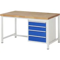 RAU GmbH RAU Werkbank 1500x900x840-1040mm 4xSchublade-TA l.gre.bl 4040376266255 RAU GmbH