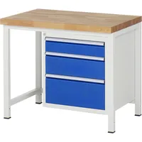 RAU GmbH RAU Werkbank 1000x700x840-1040mm 3xSchublade-TA l.gre.bl 4040376244581 RAU GmbH
