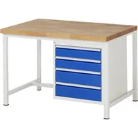 RAU GmbH RAU Werkbank 1250x900x840-1040mm 4xSchublade-TA l.gre.bl 4040376265562 RAU GmbH