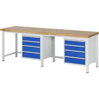 RAU GmbH RAU Werkbank 2500x700x840-1040mm 8xSchublade-TA l.gre.bl 4040376267825 RAU GmbH