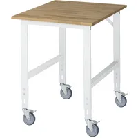 RAU GmbH RAU Arbeitstisch 750x1000x910-1230 fahrbar B-Platte 25mm l.gr 4040376429889 RAU GmbH