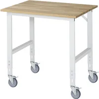 RAU GmbH RAU Arbeitstisch 1000x800x910-1230 fahrbar B-Platte 25mm l.gr 4040376429940 RAU GmbH