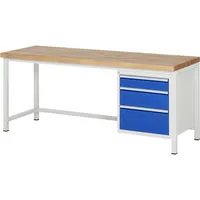 RAU GmbH RAU Werkbank 2000x700x840-1040mm 3xSchublade-TA l.gre.bl 4040376221476 RAU GmbH
