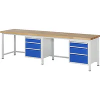 RAU GmbH RAU Werkbank 3000x700x840-1040mm 6xSchublade-TA l.gre.bl 4040376257994 RAU GmbH