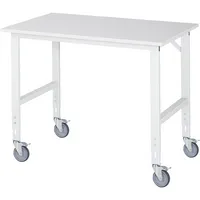 RAU GmbH RAU Arbeitstisch 1250x800x910-1230 fahrbar M-Platte 22mm l.gr 4040376496089 RAU GmbH