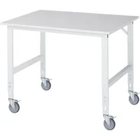 RAU GmbH RAU Arbeitstisch 1250x1000x910-1230 fahrbar M-Platte 22mm l.gr 4040376496034 RAU GmbH