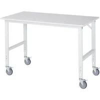 RAU GmbH RAU Arbeitstisch 1500x800x910-1230 fahrbar M-Platte 22mm l.gr 4040376496096 RAU GmbH