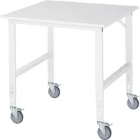 RAU GmbH RAU Arbeitstisch 1000x1000x910-1230 fahrbar M-Platte 22mm l.gr 4040376496027 RAU GmbH