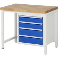 RAU GmbH RAU Werkbank 1000x700x840-1040mm 4xSchublade-TA l.gre.bl 4040376263407 RAU GmbH