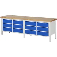 RAU GmbH RAU Werkbank 2500x700x840-1040mm 12xSchublade-TA l.gre.bl 4040376062345 RAU GmbH