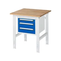 RAU GmbH RAU Arbeitstisch 750x800x760-1080 3xSchub B-Platte 25mm l.gre.bl 4040376181565 RAU GmbH
