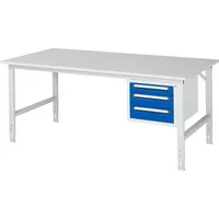 RAU GmbH RAU Arbeitstisch 2000x1000x760-1080 3xSchub M-Platte 22mm l.gre.bl 4040376180681 RAU GmbH