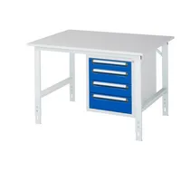 RAU GmbH RAU Arbeitstisch 1250x1000x760-1080 4xSchub M-Platte 22mm l.gre.bl 4040376426086 RAU GmbH