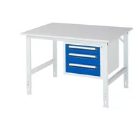 RAU GmbH RAU Arbeitstisch 1250x1000x760-1080 3xSchub M-Platte 22mm l.gre.bl 4040376426055 RAU GmbH