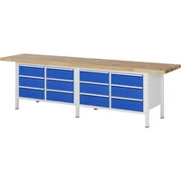 RAU GmbH RAU Werkbank 3000x700x840-1040mm 12xSchublade-TA l.gre.bl 4040376072399 RAU GmbH