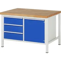 RAU GmbH RAU Werkbank 1250x900x840-1040mm 3xSchublade-TA 1xTür l.gre.bl 4040376234261 RAU GmbH