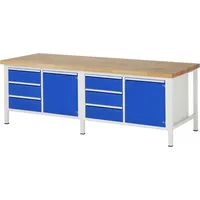 RAU GmbH RAU Werkbank 2500x900x840-1040mm 6xSchublade-TA 2xTür l.gre.bl 4040376075536 RAU GmbH
