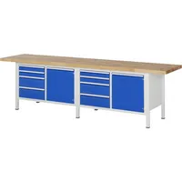 RAU GmbH RAU Werkbank 3000x700x840-1040mm 8xSchublade-TA 2xTür l.gre.bl 4040376125484 RAU GmbH
