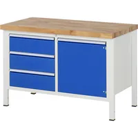RAU GmbH RAU Werkbank 1250x700x840-1040mm 3xSchublade-TA 1xTür l.gre.bl 4040376254665 RAU GmbH