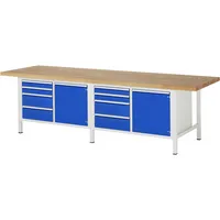 RAU GmbH RAU Werkbank 3000x900x840-1040mm 8xSchublade-TA 2xTür l.gre.bl 4040376224392 RAU GmbH