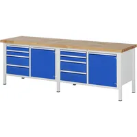 RAU GmbH RAU Werkbank 2500x700x840-1040mm 8xSchublade-TA 2xTür l.gre.bl 4040376040534 RAU GmbH