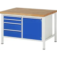 RAU GmbH RAU Werkbank 1250x900x840-1040mm 4xSchublade-TA 1xTür l.gre.bl 4040376057785 RAU GmbH