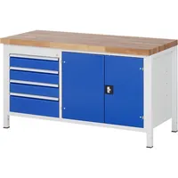 RAU GmbH RAU Werkbank 1500x700x840-1040mm 4xSchublade-TA 1xTür l.gre.bl 4040376453983 RAU GmbH